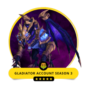 Buy WoW Gladiator Account in TWW Season 3 with Astral Gladiator’s Fel Bat mount and Gladiator Title