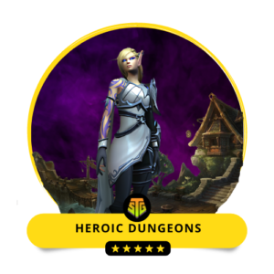 WoW character standing outside a dungeon, representing SkipTheGrind.Online’s Heroic Dungeon Boost service for fast dungeon runs.